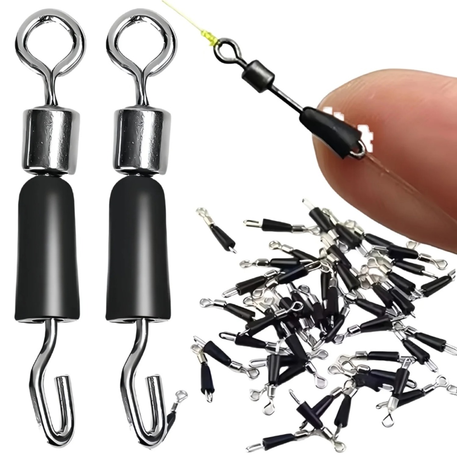 Fishing Hook Jig - 50 unidades de Conectores Giratorios de