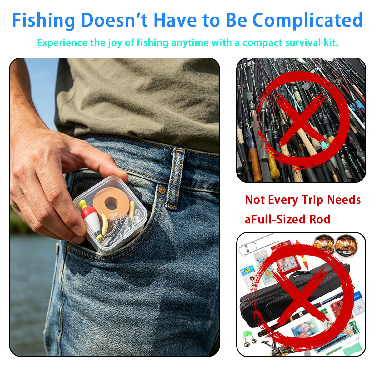 Fishing Hook Box - Juego de equipo de pesca de