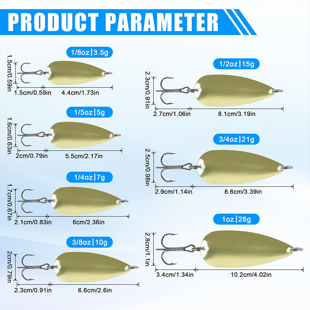 Cucharas de pesca de Metal, Se - Fishing Hook Treble reseña y precio