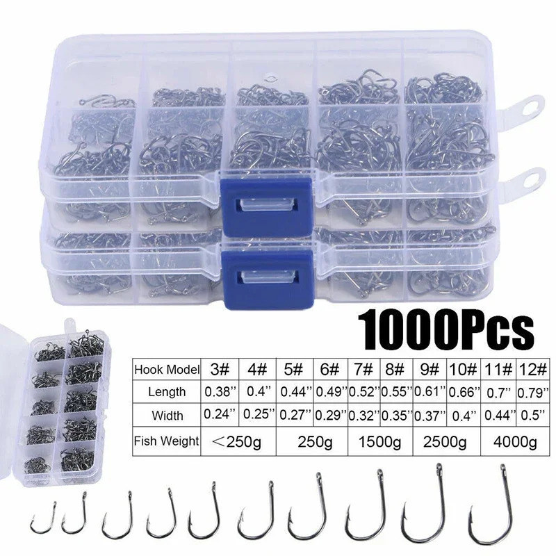 50-1600 unids/caja anzuelos de - Fishing Hook Circle reseña y precio