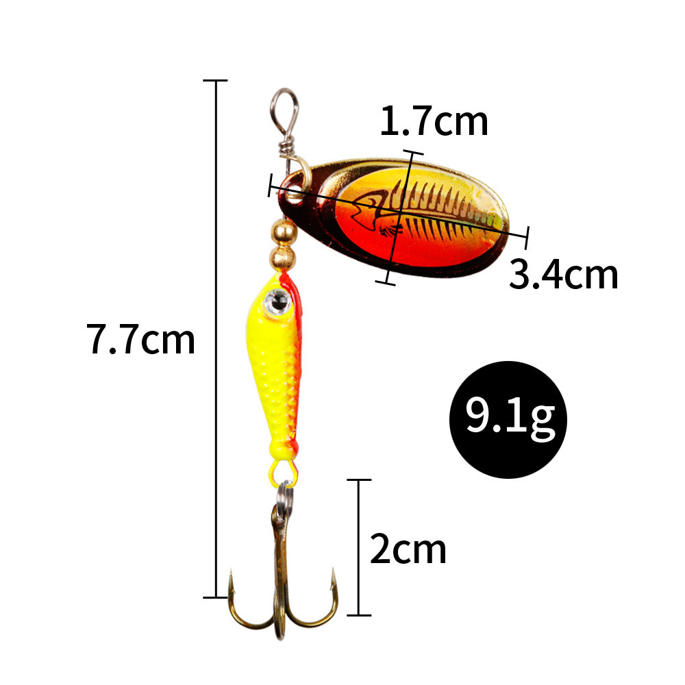 10 unids/set Spinner señuelos  - Fishing Hook Treble reseña y precio